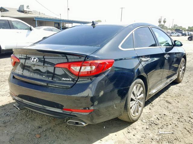 5NPE34AF5FH074825 - 2015 HYUNDAI SONATA SPO BLACK photo 4