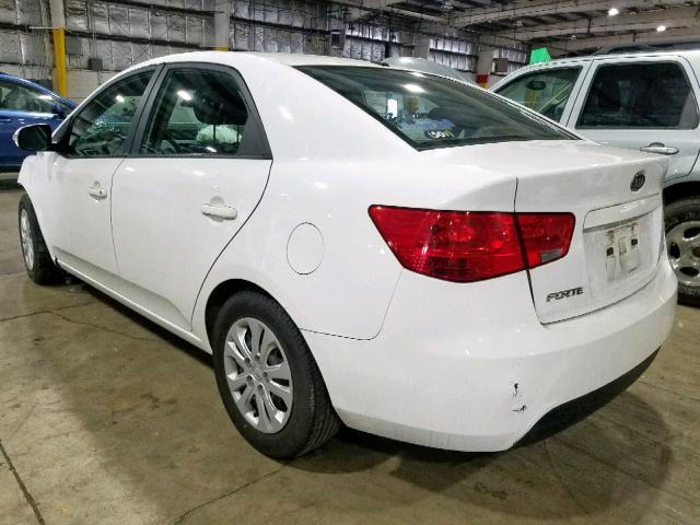 KNAFU4A26A5303615 - 2010 KIA FORTE EX WHITE photo 3