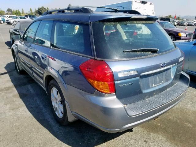 4S4BP62C257389801 - 2005 SUBARU LEGACY OUT BLUE photo 3