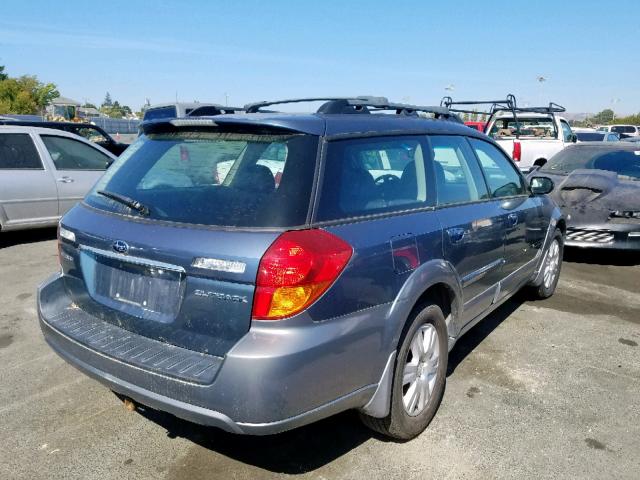 4S4BP62C257389801 - 2005 SUBARU LEGACY OUT BLUE photo 4