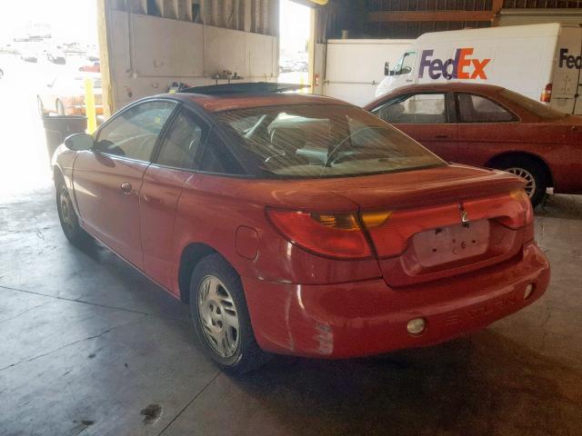 1G8ZY12721Z202846 - 2001 SATURN SC2 RED photo 3