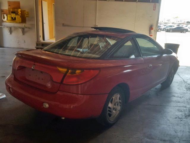 1G8ZY12721Z202846 - 2001 SATURN SC2 RED photo 4