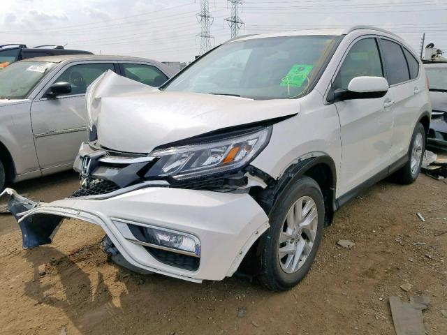 5J6RM4H78FL034919 - 2015 HONDA CR-V EXL WHITE photo 2