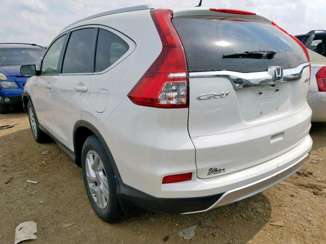 5J6RM4H78FL034919 - 2015 HONDA CR-V EXL WHITE photo 3