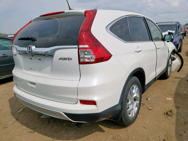 5J6RM4H78FL034919 - 2015 HONDA CR-V EXL WHITE photo 4