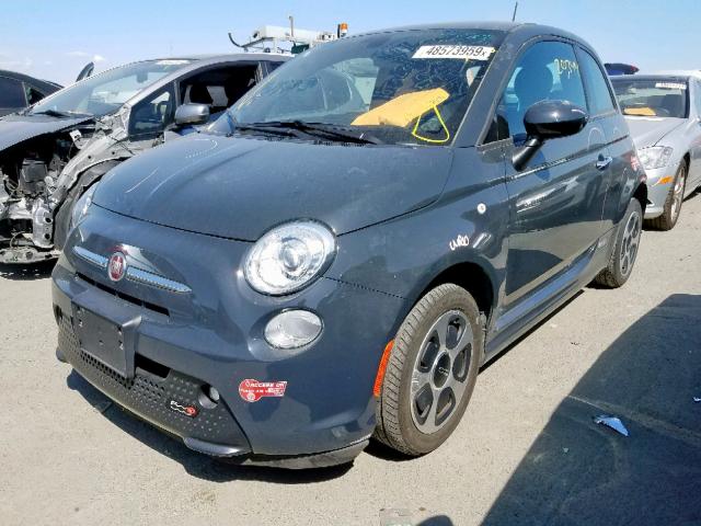 3C3CFFGE7HT500837 - 2017 FIAT 500 ELECTR GRAY photo 2