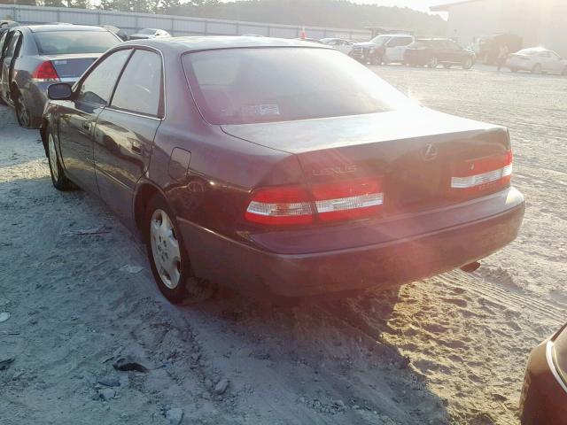 JT8BF28G0Y0273986 - 2000 LEXUS ES 300 BLACK photo 3