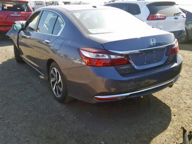 1HGCR2F95HA002385 - 2017 HONDA ACCORD EXL GRAY photo 3