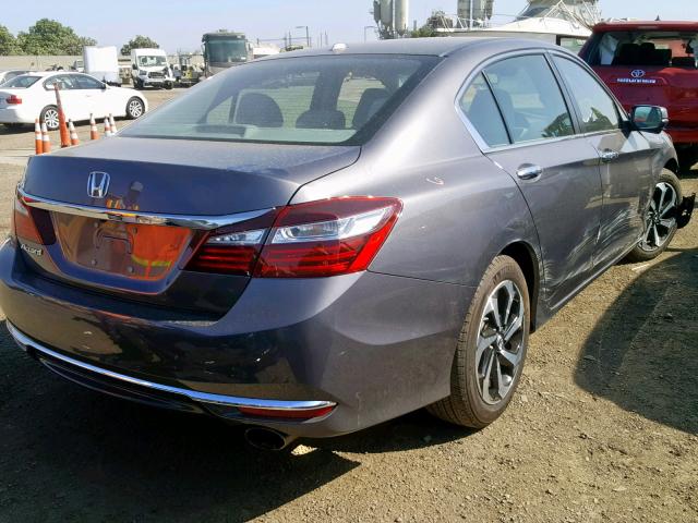 1HGCR2F95HA002385 - 2017 HONDA ACCORD EXL GRAY photo 4