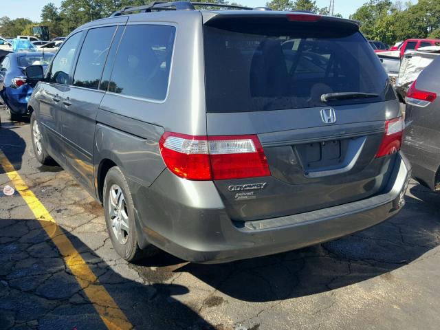 5FNRL38737B429923 - 2007 HONDA ODYSSEY EX GRAY photo 3