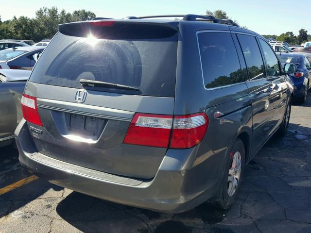 5FNRL38737B429923 - 2007 HONDA ODYSSEY EX GRAY photo 4