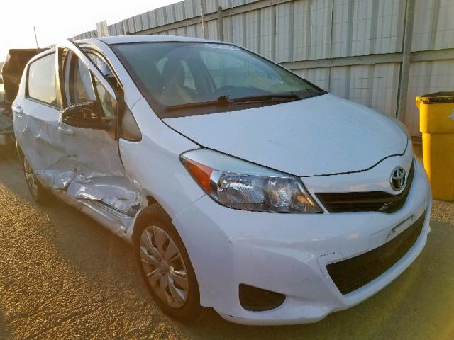 JTDKTUD31ED575008 - 2014 TOYOTA YARIS WHITE photo 1