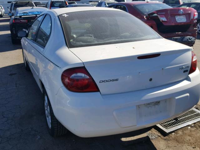 1B3ES56C05D173808 - 2005 DODGE NEON SXT WHITE photo 3