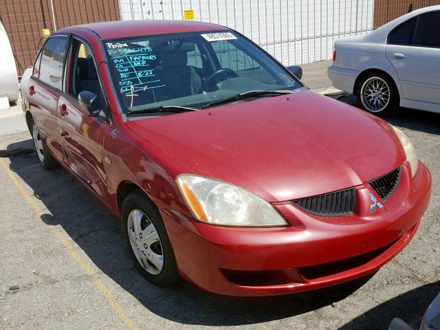 JA3AJ26E94U009938 - 2004 MITSUBISHI LANCER ES RED photo 1