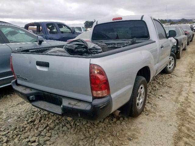 5TENX22N46Z216884 - 2006 TOYOTA TACOMA SILVER photo 4