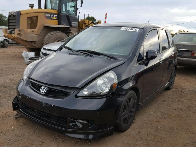 JHMGD38637S037506 - 2007 HONDA FIT S 黑色 照片 2