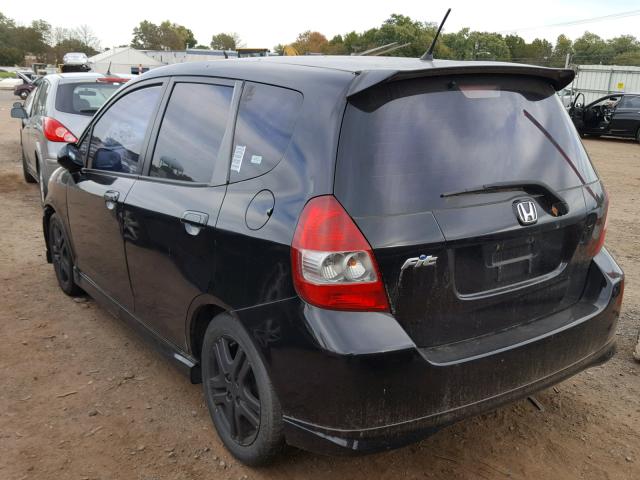 JHMGD38637S037506 - 2007 HONDA FIT S 黑色 照片 3