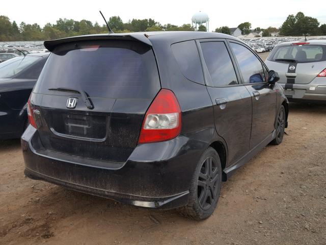 JHMGD38637S037506 - 2007 HONDA FIT S 黑色 照片 4
