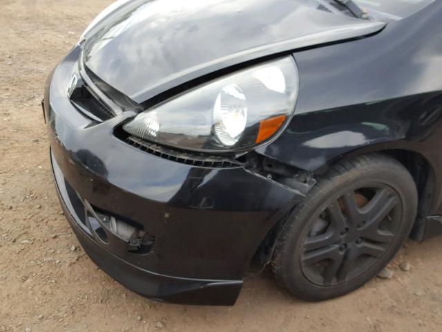 JHMGD38637S037506 - 2007 HONDA FIT S 黑色 照片 9