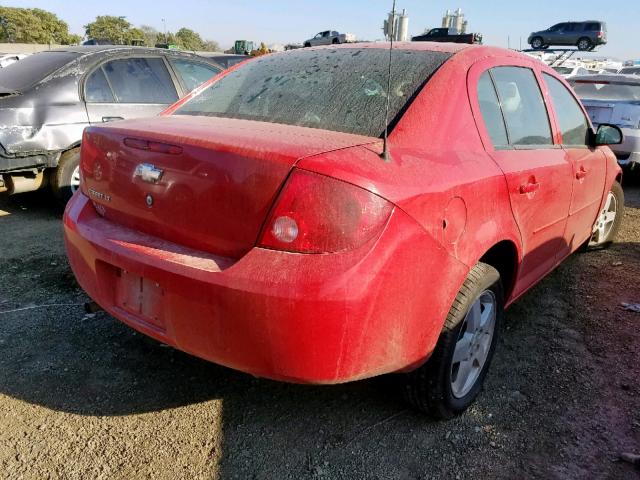 1G1AT58H597281812 - 2009 CHEVROLET COBALT LT RED photo 4