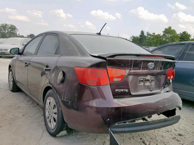 KNAFU4A2XB5402780 - 2011 KIA FORTE EX MAROON photo 3