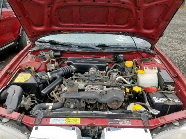 4S3BD4353V7207783 - 1997 SUBARU LEGACY L RED photo 7