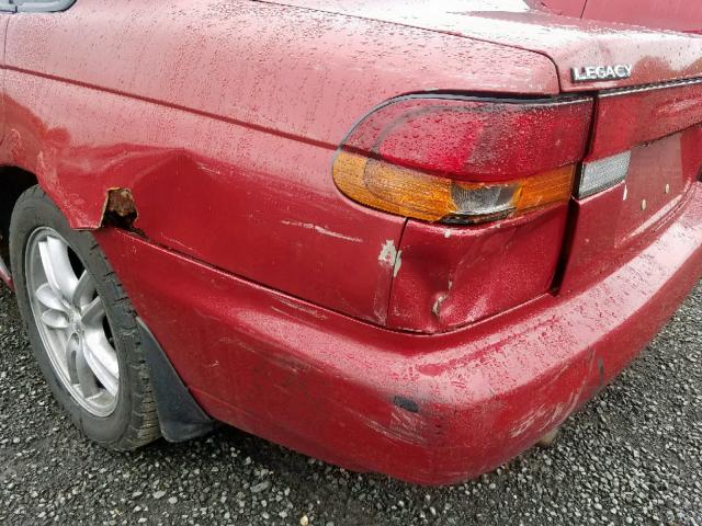 4S3BD4353V7207783 - 1997 SUBARU LEGACY L RED photo 9