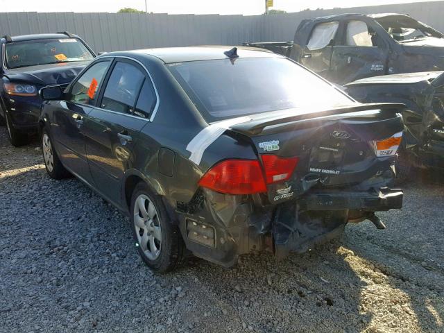 KNAGE228095331480 - 2009 KIA OPTIMA LX GRAY photo 3