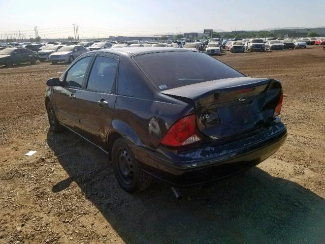 1FAFP33P24W130757 - 2004 FORD FOCUS LX BLACK photo 3