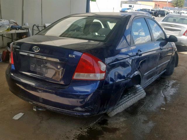 KNAFE121175467977 - 2007 KIA SPECTRA EX BLUE photo 4