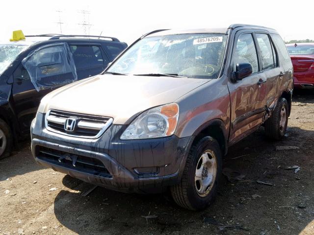 JHLRD78592C007506 - 2002 HONDA CR-V LX BROWN photo 2