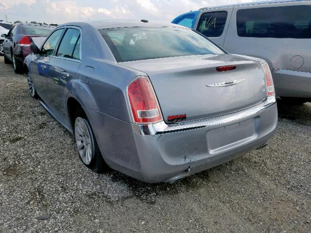 2C3CCAAGXDH732311 - 2013 CHRYSLER 300 SILVER photo 3