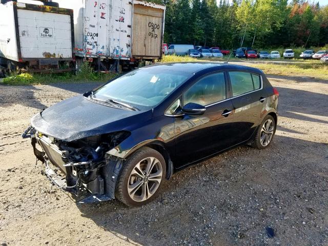 KNAFX5A87E5222386 - 2014 KIA FORTE EX BLACK photo 2