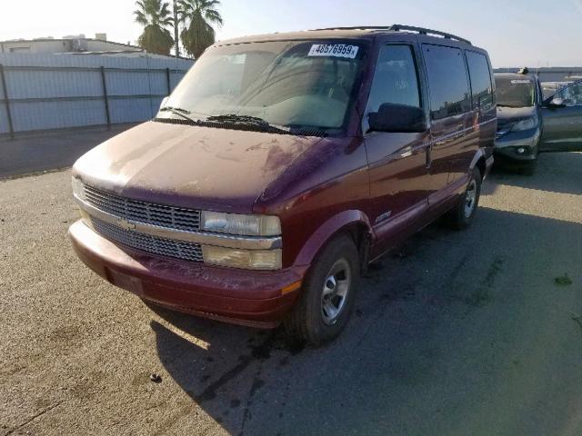 1GNDM19W21B128434 - 2001 CHEVROLET ASTRO BURGUNDY photo 2