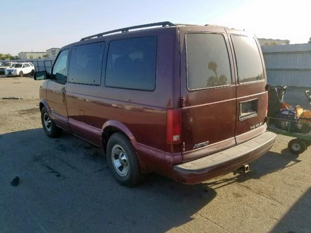 1GNDM19W21B128434 - 2001 CHEVROLET ASTRO BURGUNDY photo 3