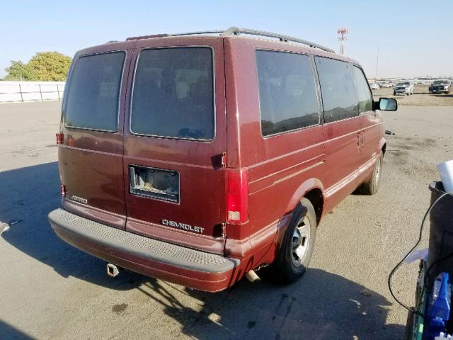 1GNDM19W21B128434 - 2001 CHEVROLET ASTRO BURGUNDY photo 4