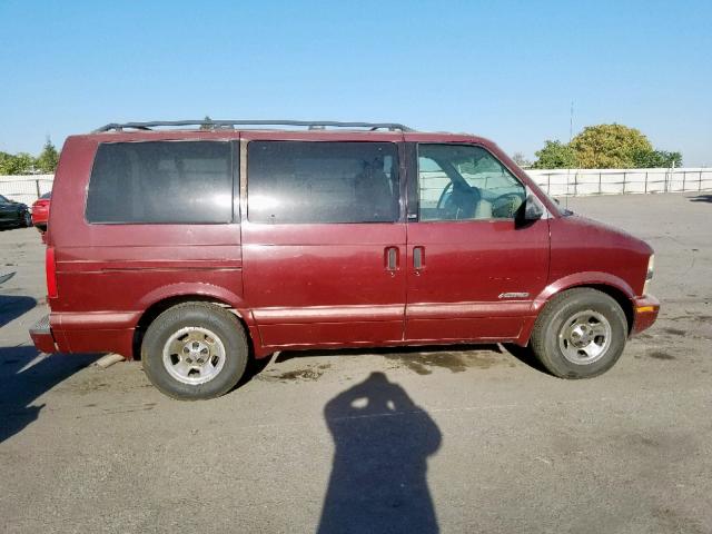 1GNDM19W21B128434 - 2001 CHEVROLET ASTRO BURGUNDY photo 9