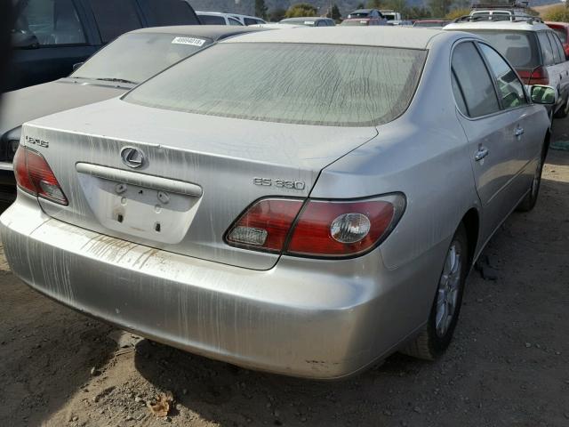 JTHBA30G240007931 - 2004 LEXUS ES 330 SILVER photo 4