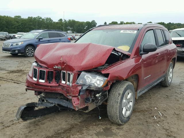 1C4NJCBA9ED750135 - 2014 JEEP COMPASS SP 栗色 照片 2