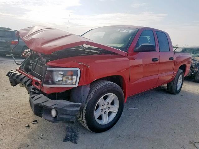 1D7RE3GK8BS520994 - 2011 DODGE DAKOTA SLT RED photo 2