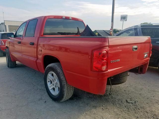 1D7RE3GK8BS520994 - 2011 DODGE DAKOTA SLT RED photo 3