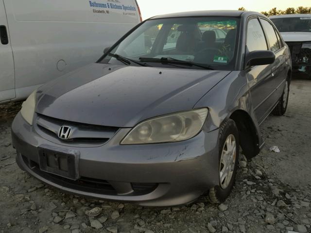 1HGES16325L003481 - 2005 HONDA CIVIC DX V BEIGE photo 2