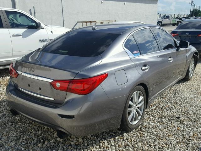 JN1AV7AP7EM690374 - 2014 INFINITI Q50 HYBRID CHARCOAL photo 4