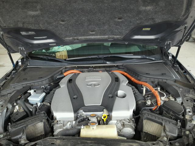 JN1AV7AP7EM690374 - 2014 INFINITI Q50 HYBRID CHARCOAL photo 7