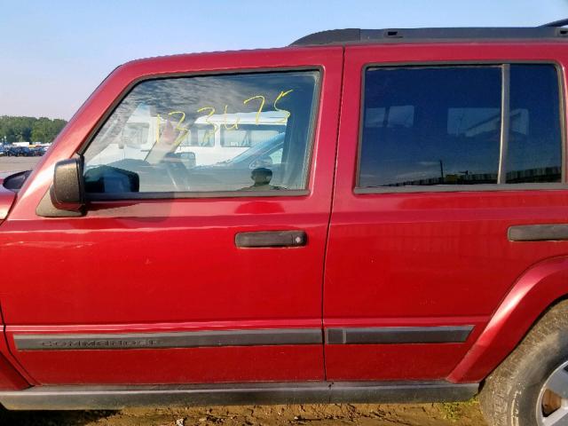 1J8HG48K76C303921 - 2006 JEEP COMMANDER 红色 照片 10