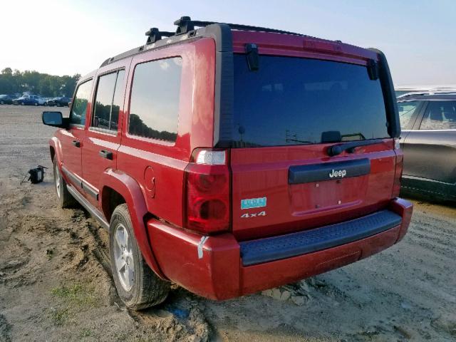 1J8HG48K76C303921 - 2006 JEEP COMMANDER 红色 照片 3