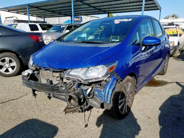 3HGGK5H84FM710252 - 2015 HONDA FIT EX BLUE photo 2