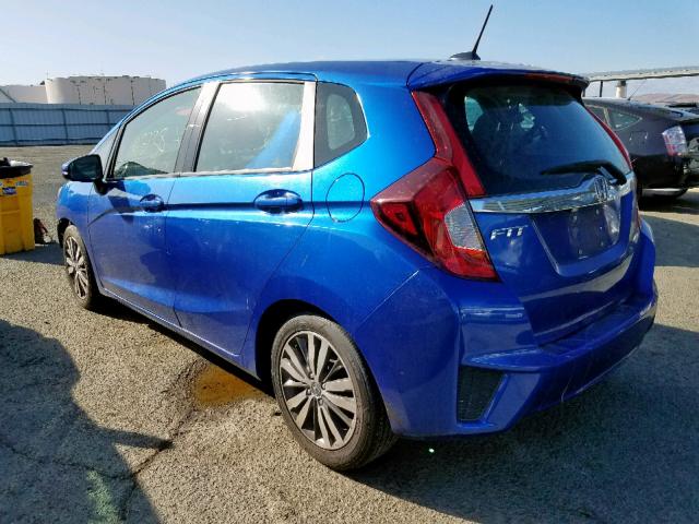 3HGGK5H84FM710252 - 2015 HONDA FIT EX BLUE photo 3