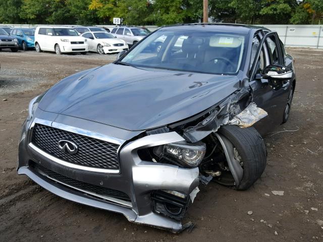 JN1BV7AR9FM404936 - 2015 INFINITI Q50 BASE GRAY photo 2