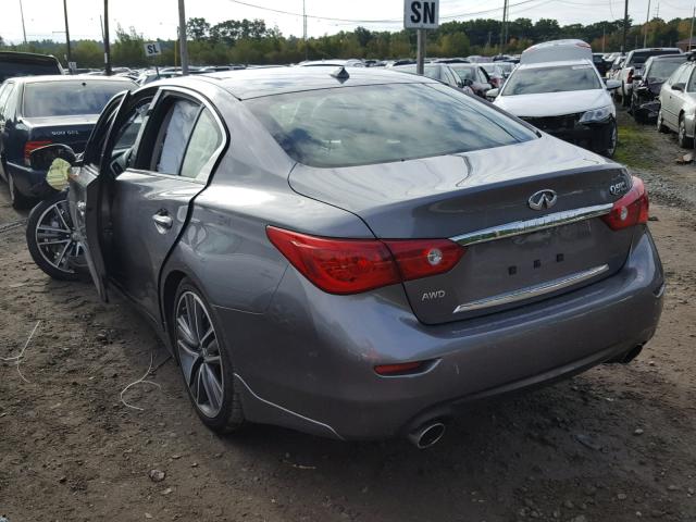 JN1BV7AR9FM404936 - 2015 INFINITI Q50 BASE GRAY photo 3